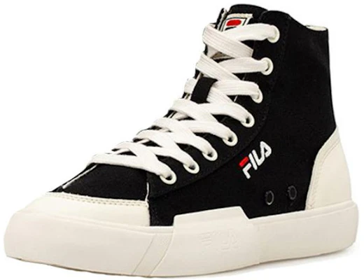 FILA Block High High Top Canvas Sneakers Black/White T12M034404FBK Order FILA Block High High Top Canvas Sneakers Black/White T12M034404FBK