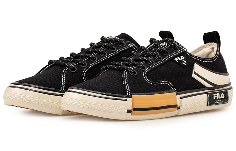 Order FILA Block Reform Canvas Shoes Black/White/Yellow T12M034401FBK