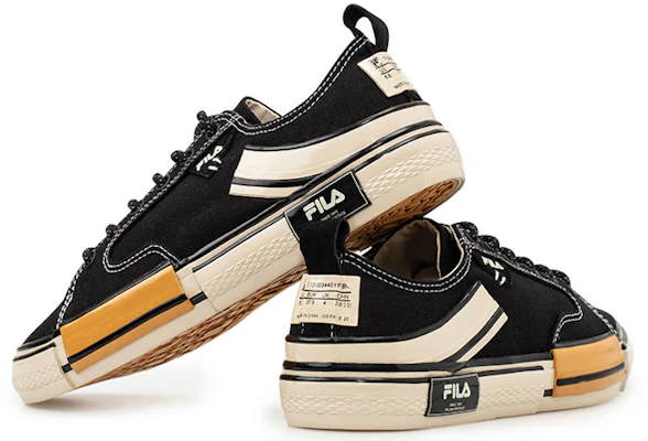 FILA Block Reform Canvas Shoes Black/White/Yellow T12M034401FBK Lookbook FILA Block Reform Canvas Shoes Black/White/Yellow T12M034401FBK