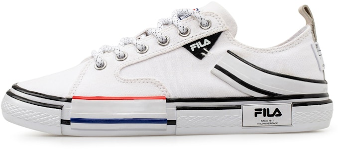 FILA ブロックリフォルム キャンバス (ホワイト/ブラック) T12M034401FWT Buy FILA ブロックリフォルム キャンバス (ホワイト/ブラック) T12M034401FWT