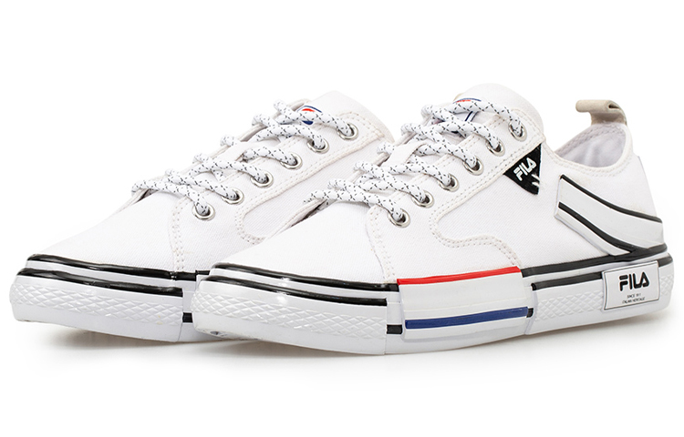 Order FILA 块状改革帆布运动鞋 白/黑 T12M034401FWT