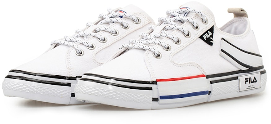 FILA ブロックリフォルム キャンバス (ホワイト/ブラック) T12M034401FWT Order FILA ブロックリフォルム キャンバス (ホワイト/ブラック) T12M034401FWT