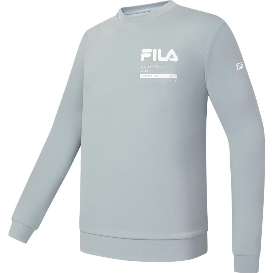 FILA Blue-Grey Pullover Fitness Sweatshirt for Fall A11M341204FBU