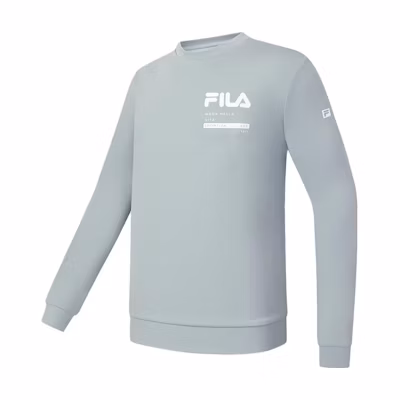 FILA Blue-Grey Pullover Fitness Sweatshirt for Fall A11M341204FBU