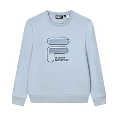FILA Blue Crewneck Logo Printed Pullover Sweatshirt F51M148236F-LB