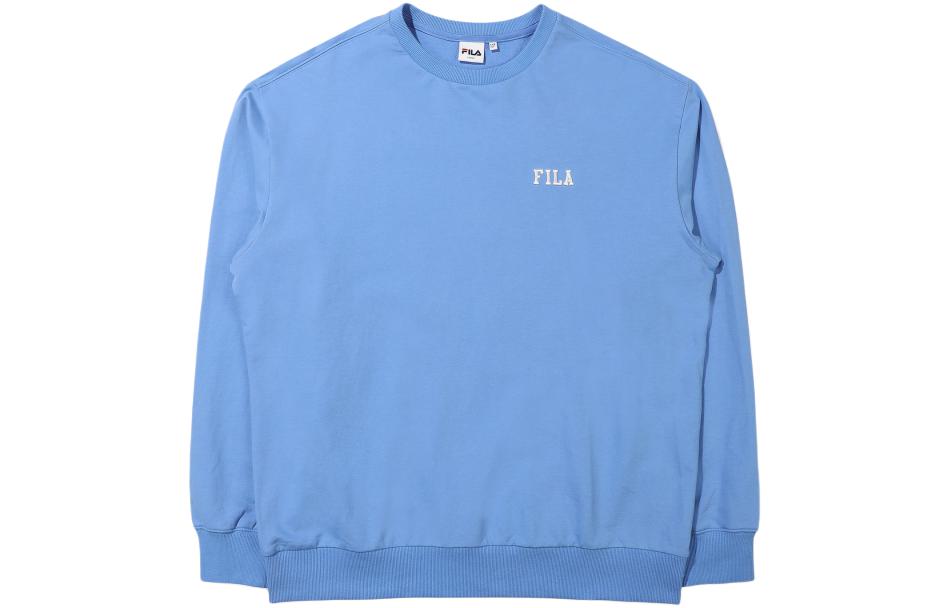 FILA Blue Crewneck Sweatshirt with Logo Print FS2POE1111X-FBU
