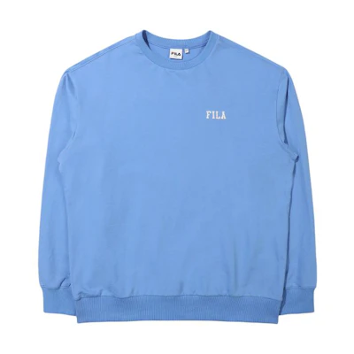 FILA Blue Crewneck Sweatshirt with Logo Print FS2POE1111X-FBU