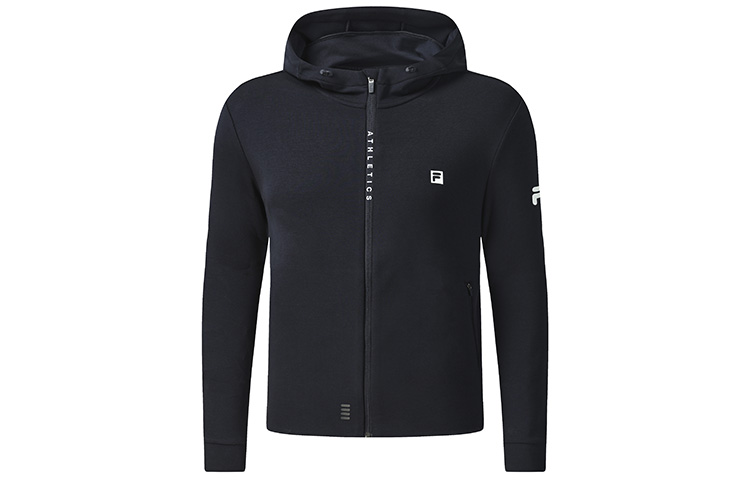 FILA Blue Full-Zip Hoodie Jacket with Logo Design A11M241509FNV