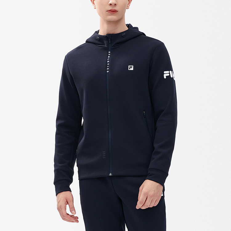 FILA Blue Full-Zip Hoodie Jacket with Logo Design A11M241509FNV 圖 6