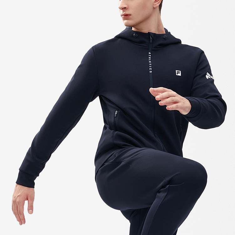 FILA Blue Full-Zip Hoodie Jacket with Logo Design A11M241509FNV 圖 7