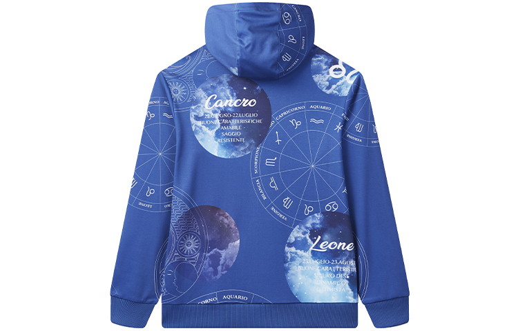 FILA Blue Hoodie with Embroidered Logo and Fun Print Design F11M038213GDB 圖 3