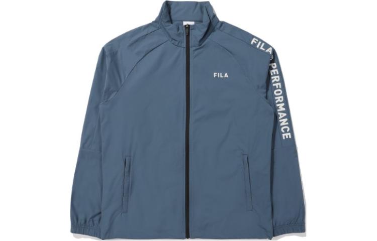 FILA Blue Letter Print Zip-Up Sports Jacket FS2JKE1202M-GSU