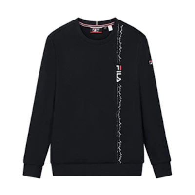 FILA Blue Pullover Sweatshirt with Solid Logo Print F11M141208F-NV