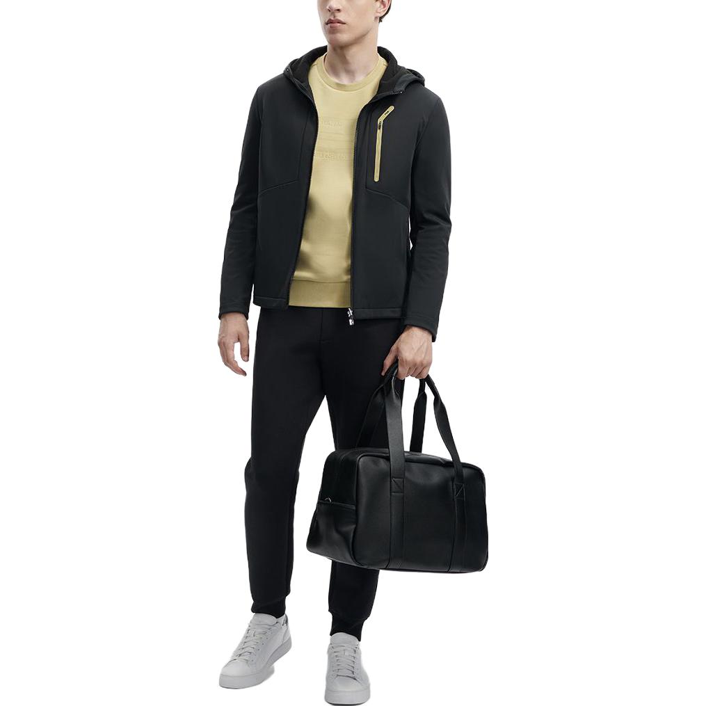 Details for FILA BLUE Series Jaket Hitam Hoodie Lengan Panjang Down F11M342912R-BK