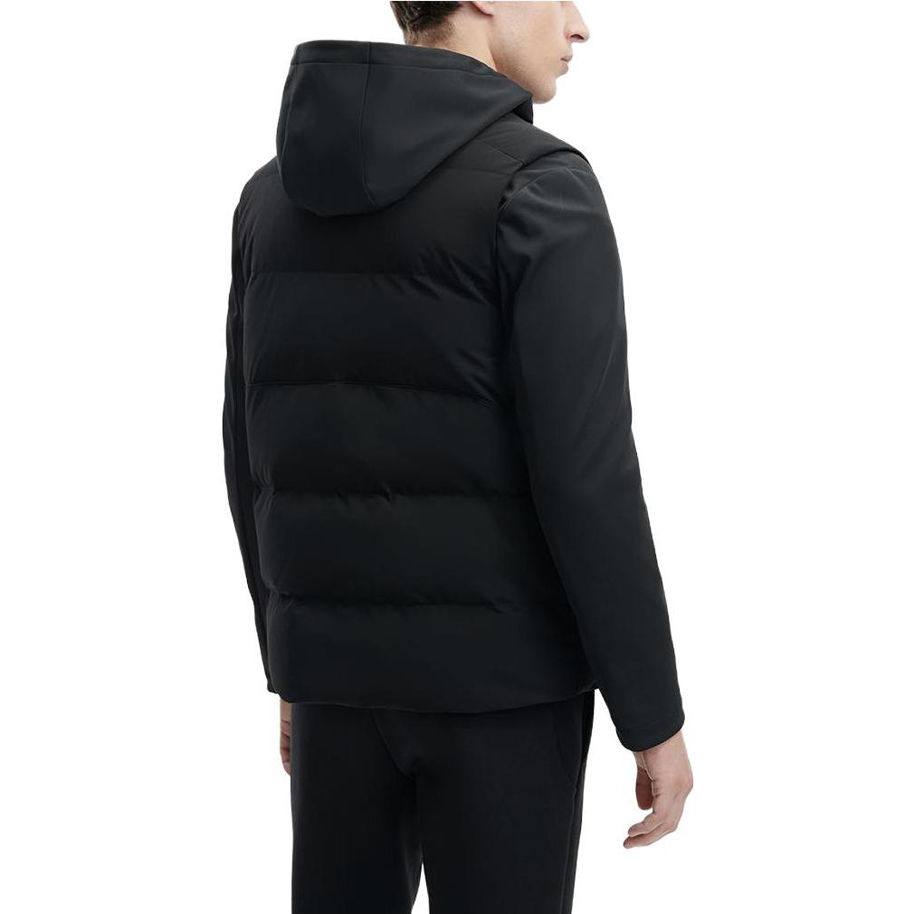 Sizing FILA BLUE Series Jaket Hitam Hoodie Lengan Panjang Down F11M342912R-BK