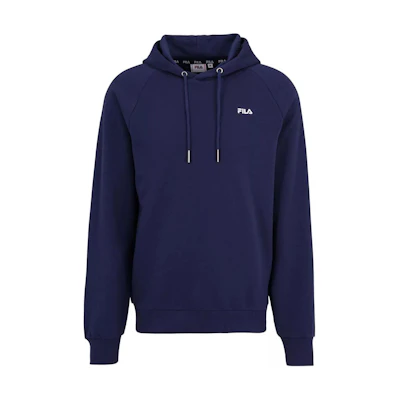 FILA Blue Solid Color Pullover Hoodie Long Sleeve Casual Sweatshirt FAM0341-50001