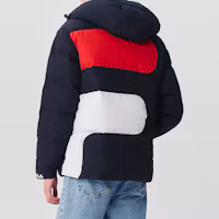 Purchase FILA 藍色冬季拼色Logo連帽羽絨外套 F51M148920FNV
