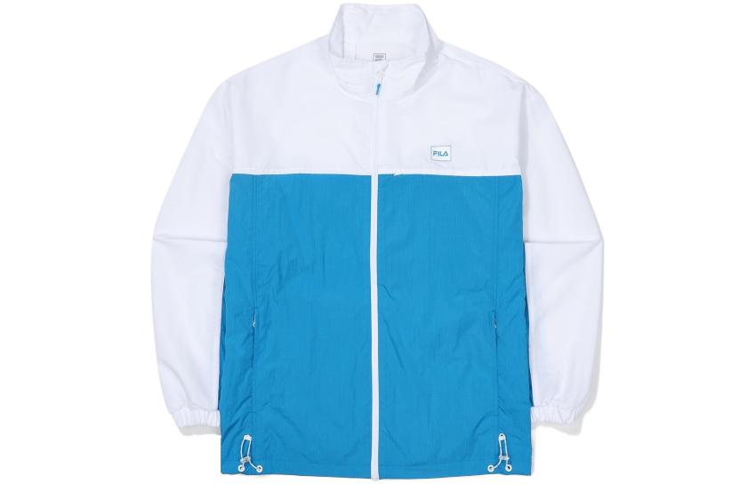 FILA Blue Zip-Up Jacket with Back Graphic Print FS2JKF2221M-WHI