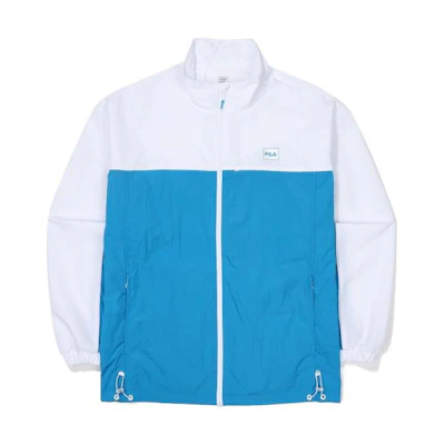 FILA Blue Zip-Up Jacket with Back Graphic Print FS2JKF2221M-WHI