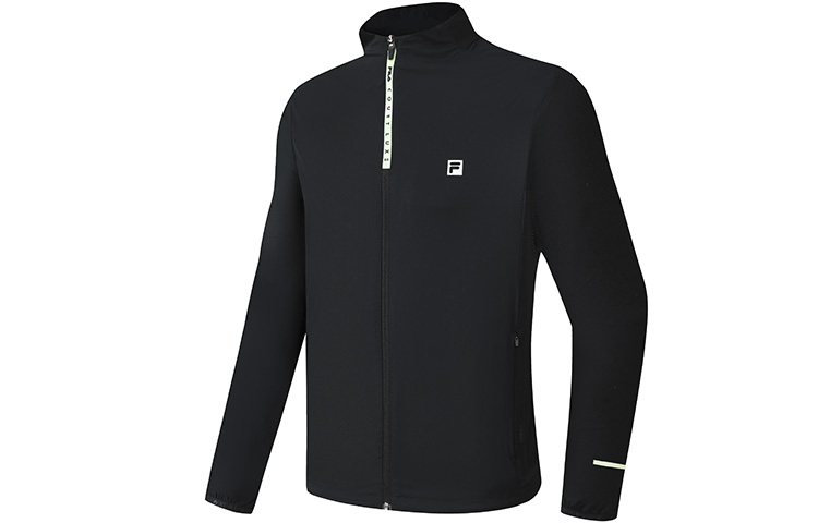 FILA Breathable Black Athletics Logo Print Casual Woven Jacket A11M223703F-BK 圖 2