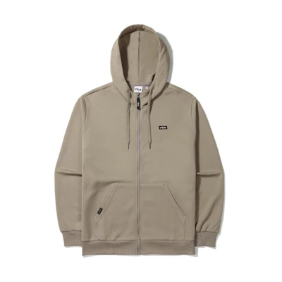 FILA Brown Logo Embroidered Zip-Up Sweatshirt FE2FTE6302X-DBE