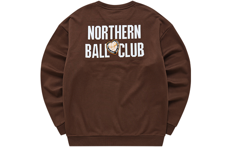 FILA Brown Pullover Sweatshirt with American-Style Color Block Design T11M145209F-DR