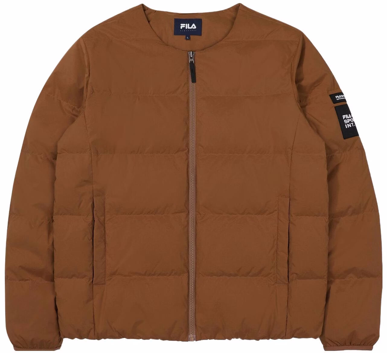 fila-brown-unisex-down-jacket-with-logo-patch-and-zipper-fs-2-djf-4134-x-brn