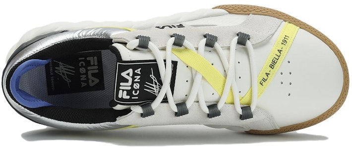 FILA Campos 白/グレー 滑り止め衝撃吸収ローカット F12M333201FST Lookbook FILA Campos 白/グレー 滑り止め衝撃吸収ローカット F12M333201FST