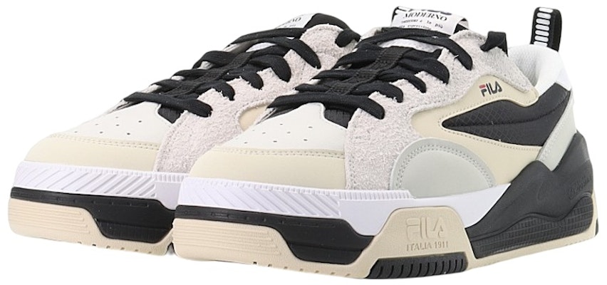 FILA Canestro 休闲鞋 '奶油白黑色' F12M241603FWB Lookbook FILA Canestro 休闲鞋 '奶油白黑色' F12M241603FWB