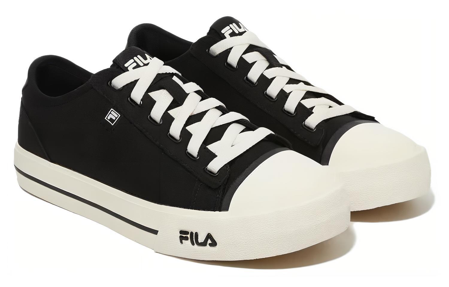 Shop FILA Canvas Low 'Black White' 1XM02340G_001