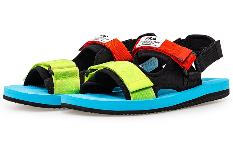 FILA Capri Sandals Black/Blue/Red 圖 2