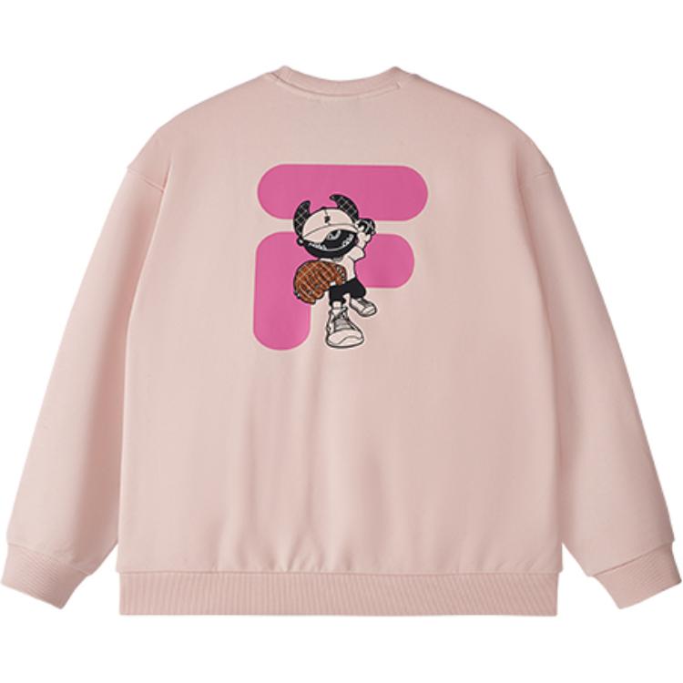 FILA Cartoon Logo Berry Pink Unisex Sweatshirt - Comfortable & Minimalist Style T11U433208F-PK