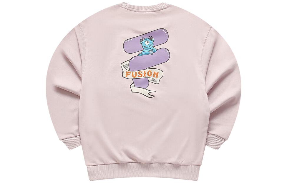 FILA Cartoon Logo Pink Crewneck Knit Pullover Sweatshirt Unisex T11U413206F-PK