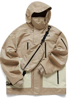 FILA Casual Backpack with Woven Hooded Windbreaker in Khaki T11M113701F-DK FILA Casual Backpack with Woven Hooded Windbreaker in Khaki T11M113701F-DK