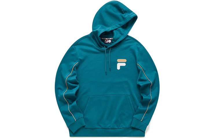 FILA Casual Basic Pullover Hoodie in Greenish Blue T11M113209F-BU