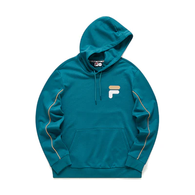 FILA Casual Basic Pullover Hoodie in Greenish Blue T11M113209F-BU