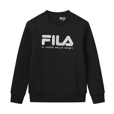 FILA Casual Breathable Black Pullover Sweatshirt F11M112212FBK