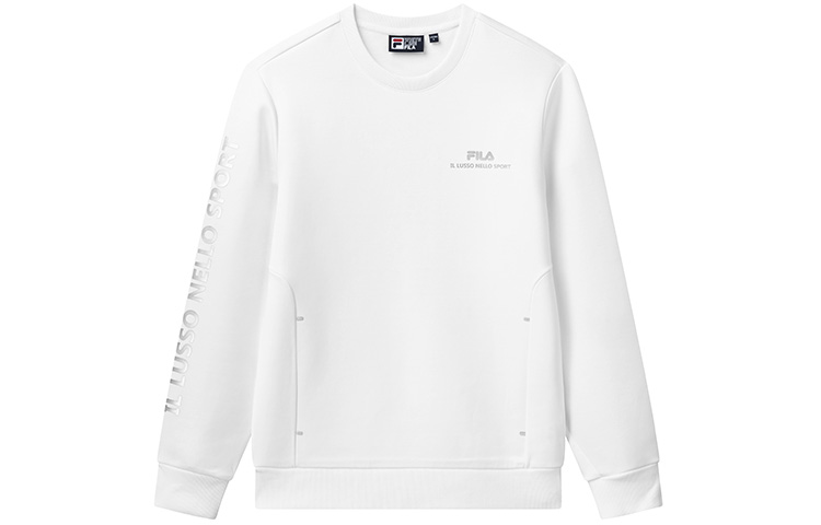 FILA Casual Breathable Pullover Sweatshirt Standard White F11M112214F-WT