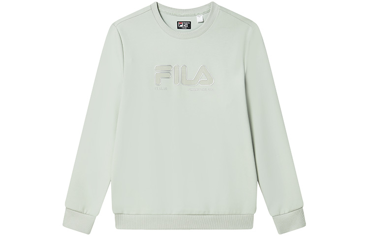 FILA Casual Crewneck Pullover Sweatshirt Green with Logo Print F11M317203F-TQ