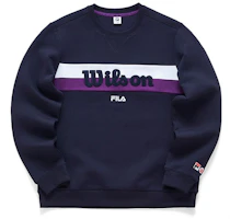 FILA Casual Crewneck Pullover Sweatshirt Legend Blue A11M043222F-NV FILA Casual Crewneck Pullover Sweatshirt Legend Blue A11M043222F-NV