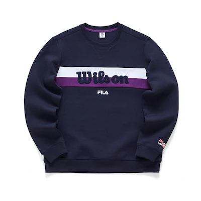 FILA Casual Crewneck Pullover Sweatshirt Legend Blue A11M043222F-NV