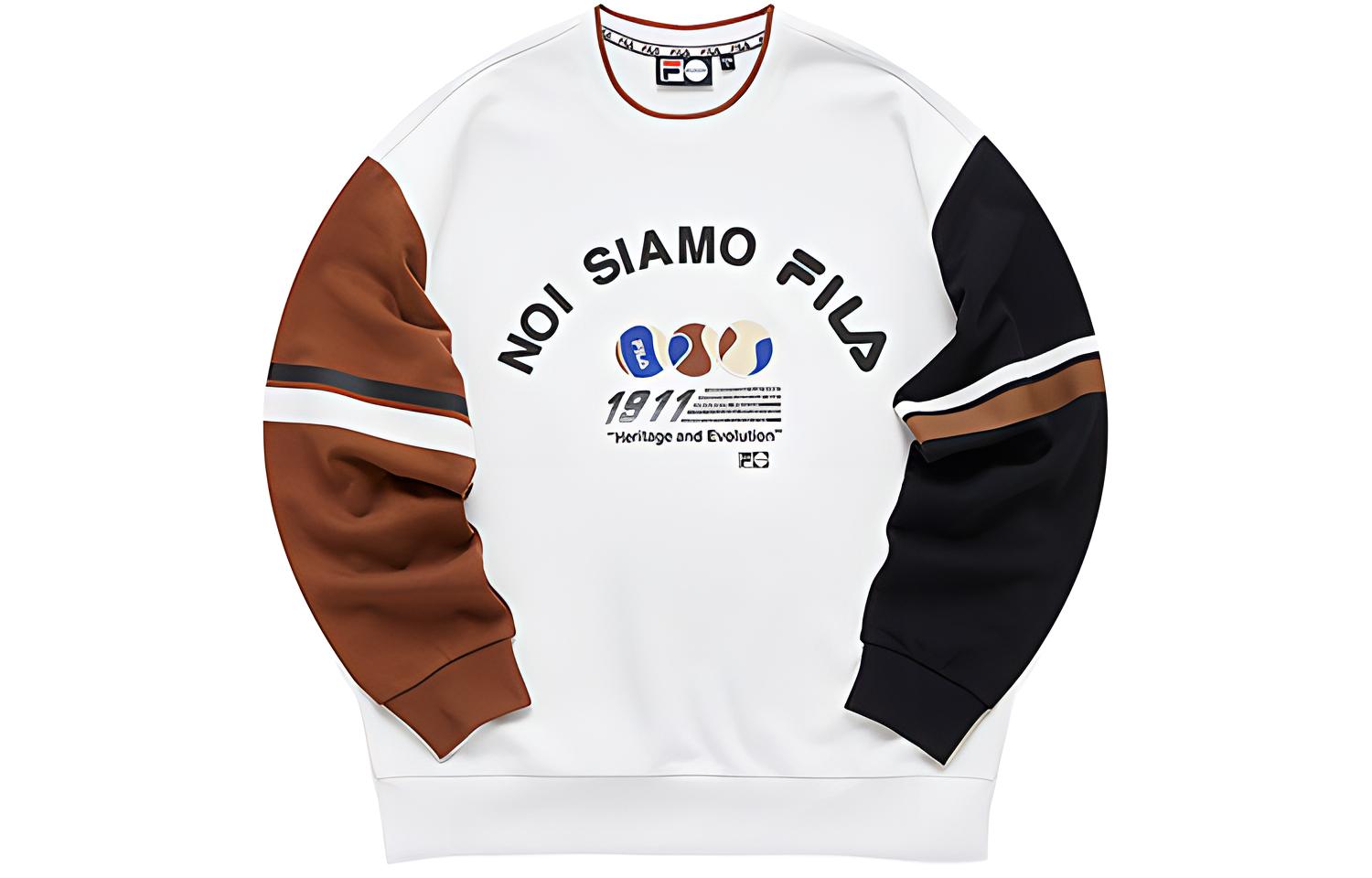 FILA Casual Crewneck Pullover Sweatshirt Standard White T11M111208F-WT