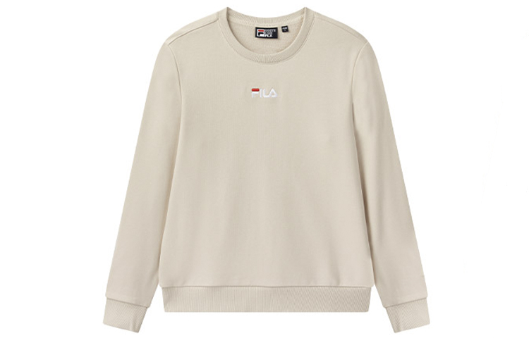 FILA Casual Embroidered Crewneck Sweatshirt Light Yellow F51M048250FBG