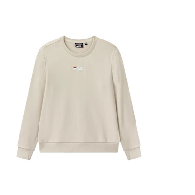FILA Casual Embroidered Crewneck Sweatshirt Light Yellow F51M048250FBG