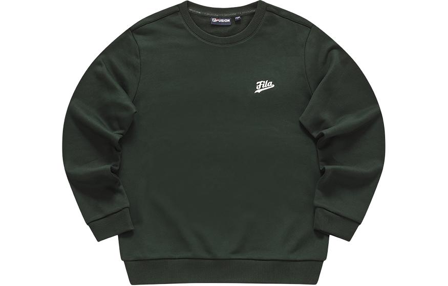 FILA Casual Green Crewneck Knit Pullover Sweatshirt T11M412204F-DG