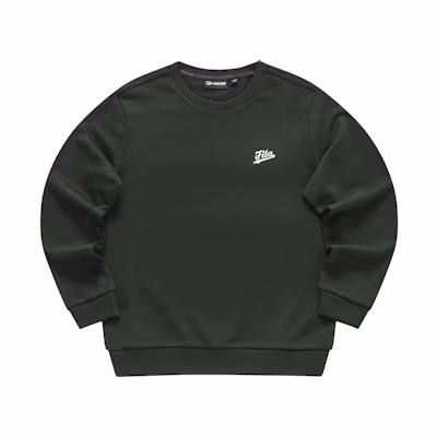 FILA Casual Green Crewneck Knit Pullover Sweatshirt T11M412204F-DG