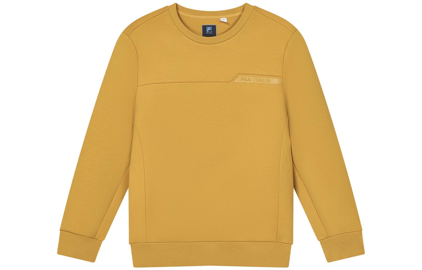FILA Casual Knit Pullover Crewneck Sweatshirt Sea Marigold Yellow F11M412204F-MT