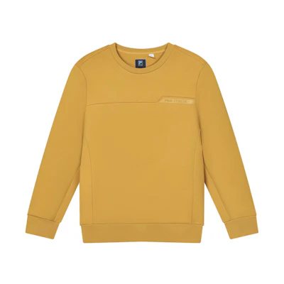 FILA Casual Knit Pullover Crewneck Sweatshirt Sea Marigold Yellow F11M412204F-MT