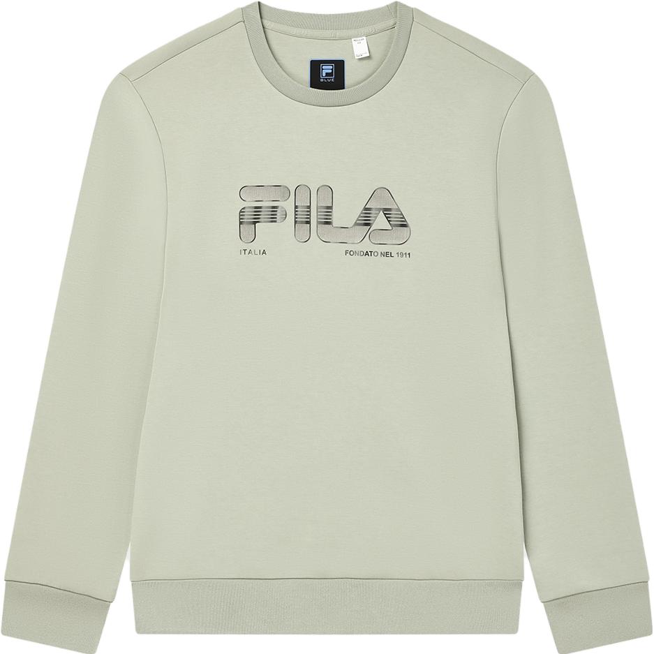 FILA Casual Knit Pullover Sweatshirt - Blue Gray Green F11M342211FLG