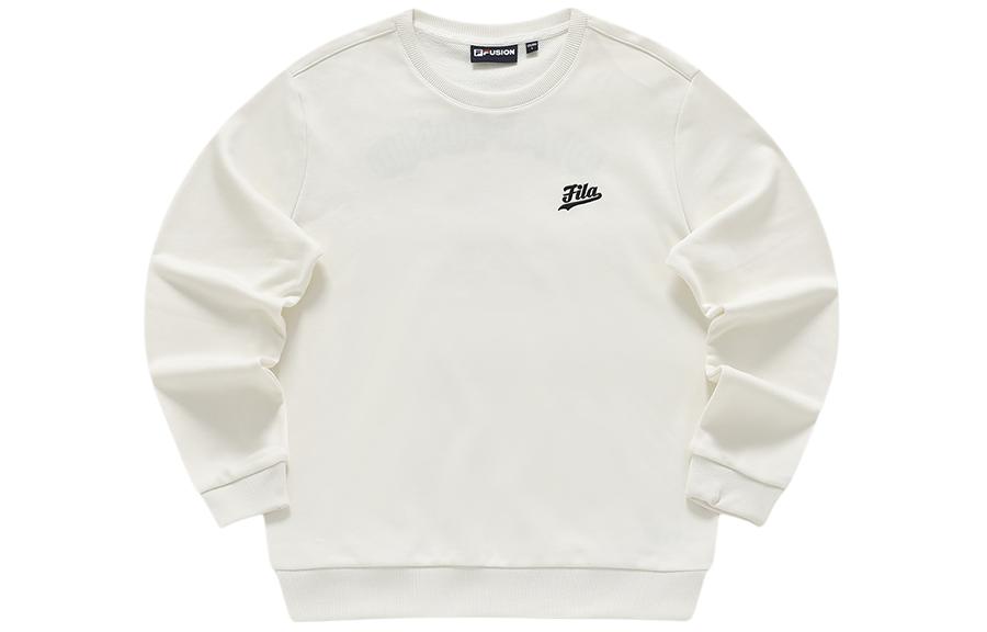 FILA Casual Knit Pullover Sweatshirt Letter Design - Cloud White T11M412204F-WT